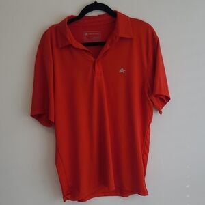 Artic Cool Shirt Mens Large Bold Orange Short Sleeve Polo Solid 6% Spandex